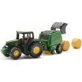 Traktor John Deere z prasą model metalowy SIKU S1665